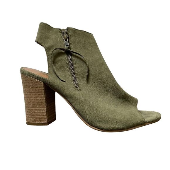 DIBA Peep Toe Ankle Bootie Green Size 10 - Picture 4 of 7